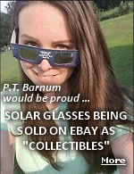 This lady has her used $1 solar glasses on eBay with an opening bid of $10, and ''Buy It Now'' for $100 bucks.